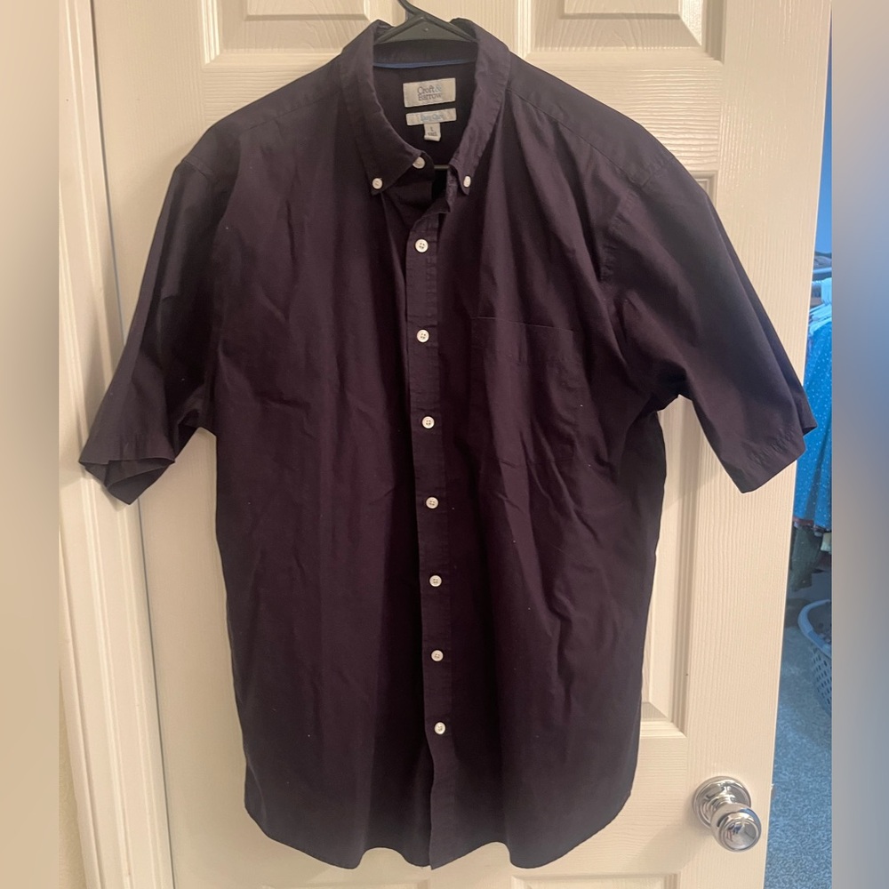 Men’s Croft & Barrow Short Sleeve Button Up Shirt - Size Large Tall